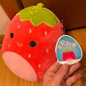 BNWT Scarlet the Strawberry Squishmallow 10” stuffed plush so cute!!!